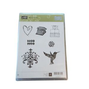 Stampin' Up! BEST OF SHELLI Stamp Set of 7 133488 Typewriter Gifts Hummingbird